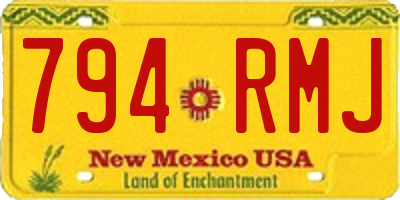 NM license plate 794RMJ