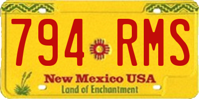 NM license plate 794RMS