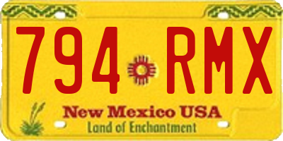 NM license plate 794RMX