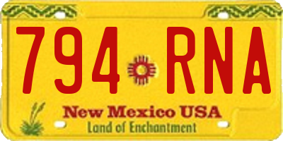 NM license plate 794RNA
