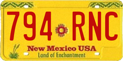 NM license plate 794RNC