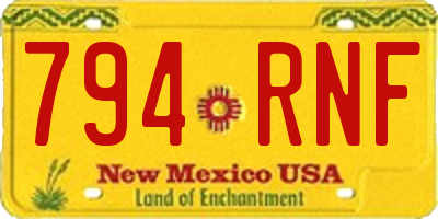 NM license plate 794RNF
