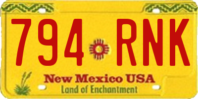 NM license plate 794RNK