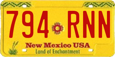 NM license plate 794RNN