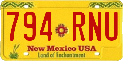 NM license plate 794RNU
