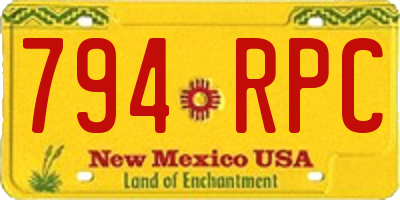 NM license plate 794RPC