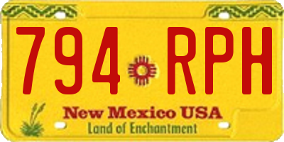 NM license plate 794RPH