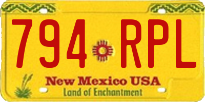 NM license plate 794RPL