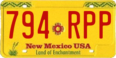 NM license plate 794RPP