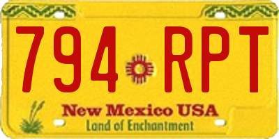 NM license plate 794RPT