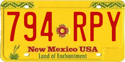 NM license plate 794RPY