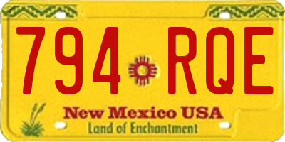 NM license plate 794RQE