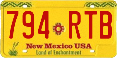 NM license plate 794RTB