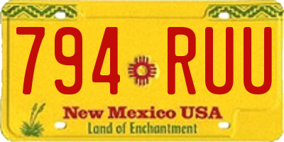 NM license plate 794RUU