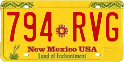 NM license plate 794RVG