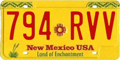 NM license plate 794RVV