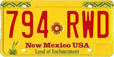 NM license plate 794RWD