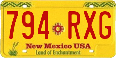 NM license plate 794RXG