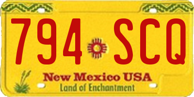 NM license plate 794SCQ