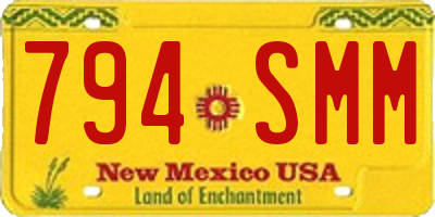 NM license plate 794SMM