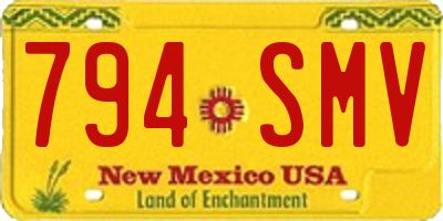NM license plate 794SMV