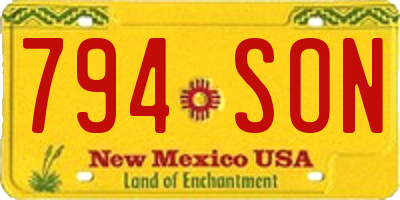NM license plate 794SON
