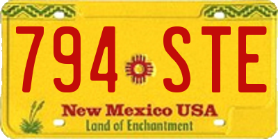NM license plate 794STE