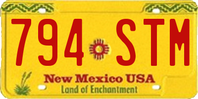 NM license plate 794STM