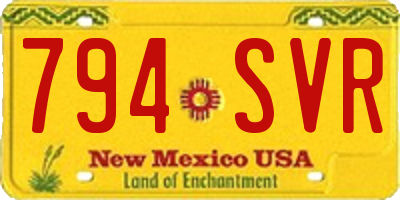 NM license plate 794SVR