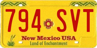 NM license plate 794SVT