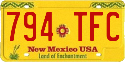 NM license plate 794TFC