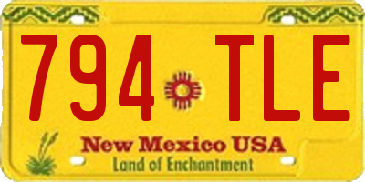 NM license plate 794TLE