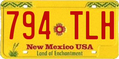 NM license plate 794TLH