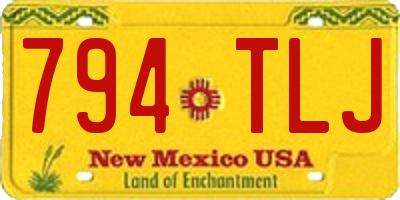 NM license plate 794TLJ