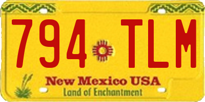 NM license plate 794TLM