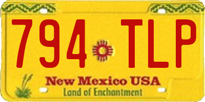 NM license plate 794TLP
