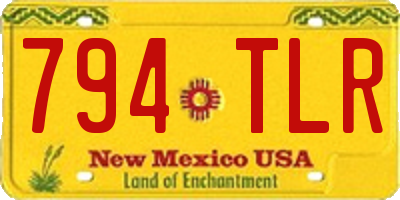 NM license plate 794TLR