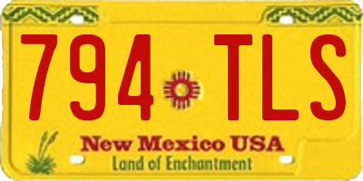 NM license plate 794TLS