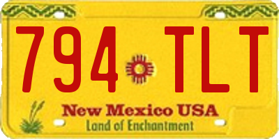 NM license plate 794TLT