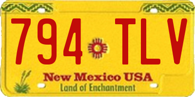 NM license plate 794TLV
