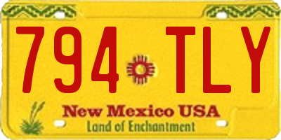 NM license plate 794TLY