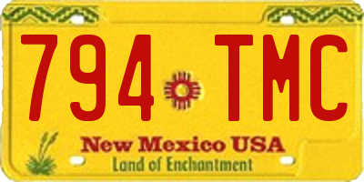 NM license plate 794TMC