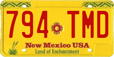 NM license plate 794TMD