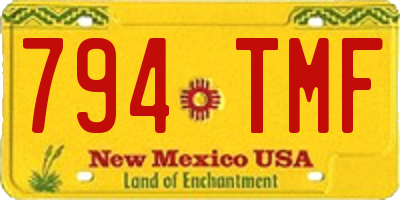 NM license plate 794TMF