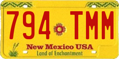 NM license plate 794TMM