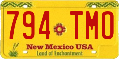 NM license plate 794TMO