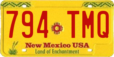 NM license plate 794TMQ