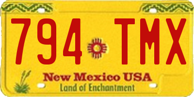 NM license plate 794TMX