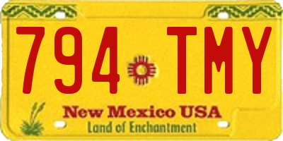 NM license plate 794TMY