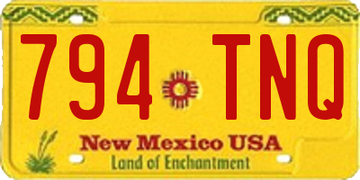 NM license plate 794TNQ